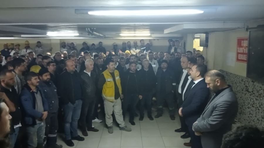 MADEN İŞÇİLERİNDEN PROMOSYON TEPKİSİ