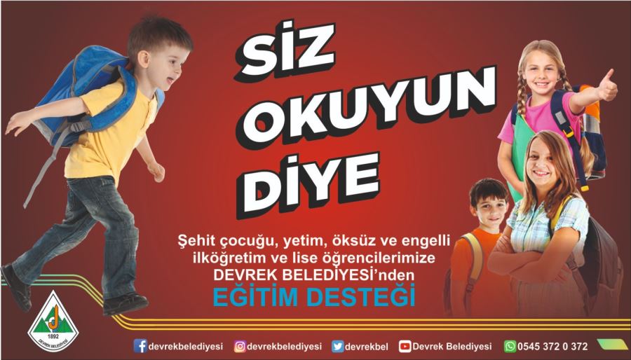 DEVREK BELEDİYESİ’NDEN EĞİTİM YARDIMI