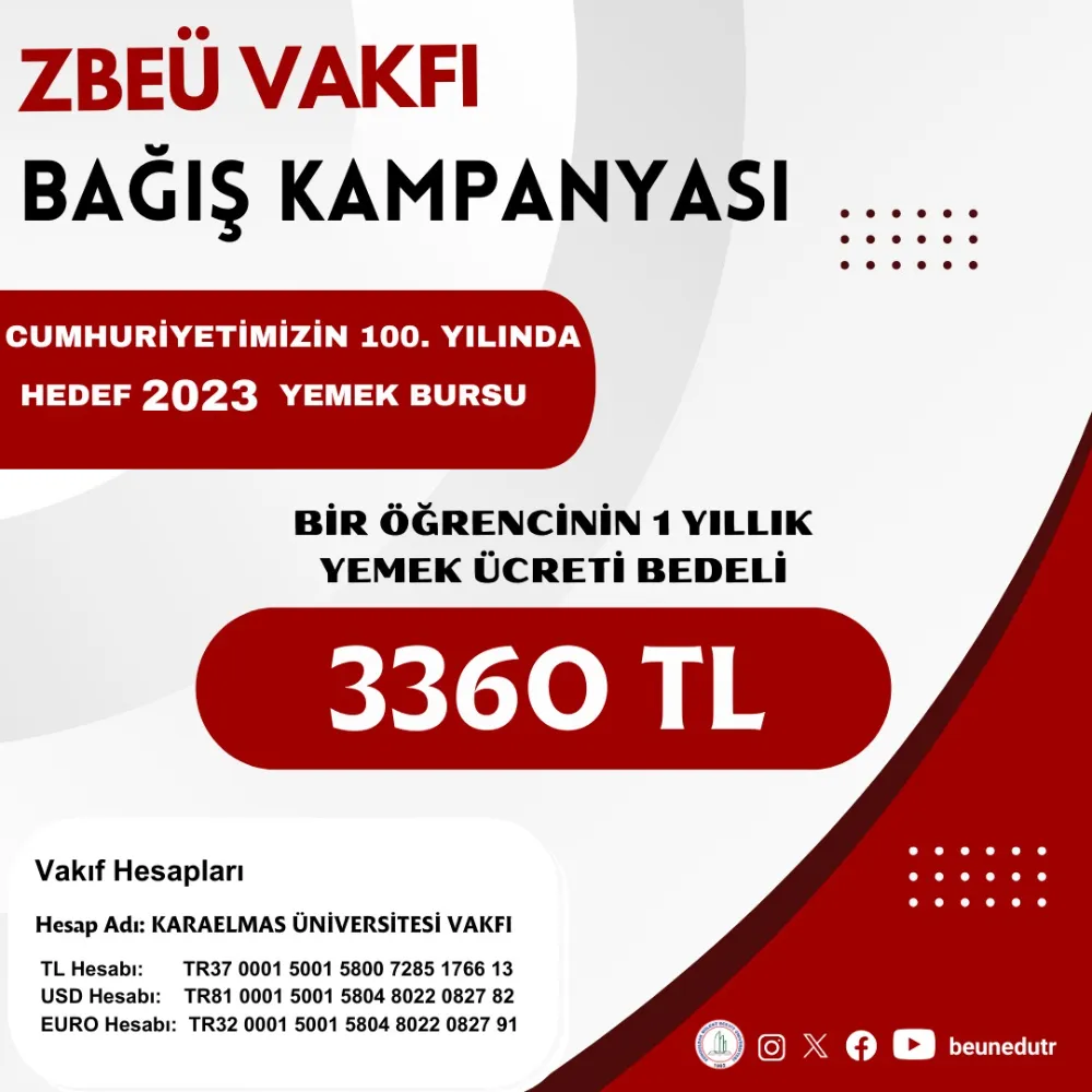 ZBEÜ Vakfından Bağış Kampanyası