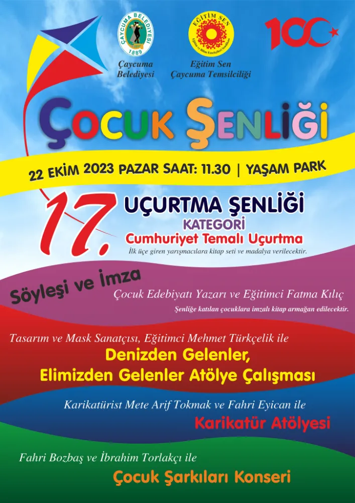 Çaycuma Belediyesinin Cumhuriyetin 100. Yılı Kutlama Etkinlikleri 