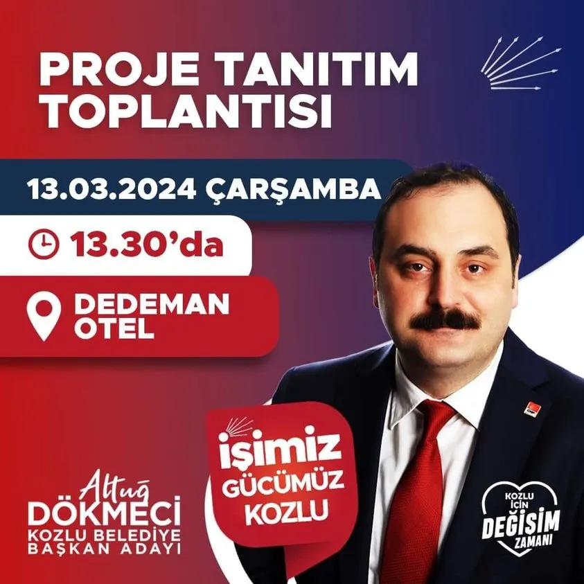 Dökmeci’nin Dedeman Otel’de proje tanıtım toplantısı için son hazırlıklar yapılıyor