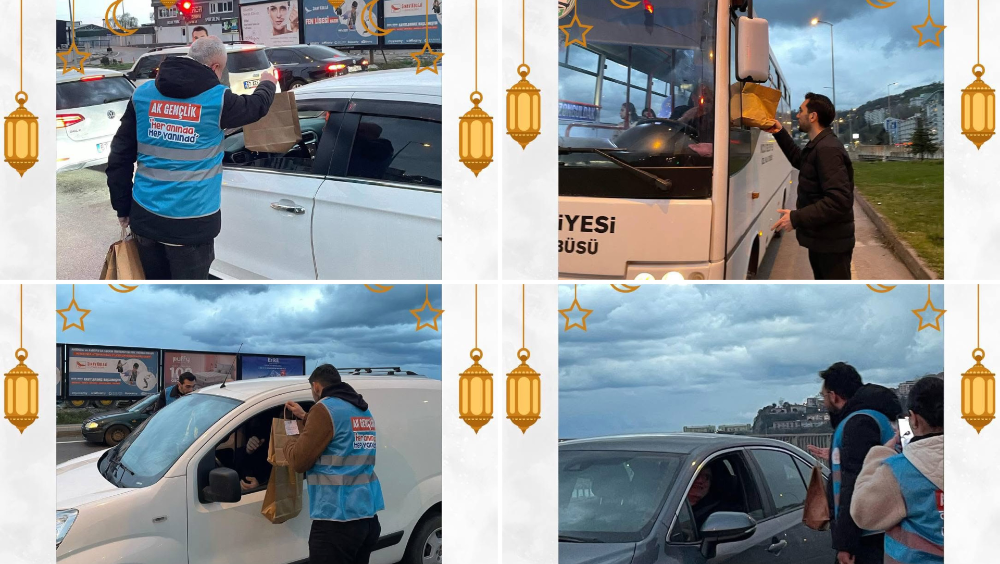 KARAVELİ VE DUYAR İFTARA 5 KALA YEMEK DAĞITTI 