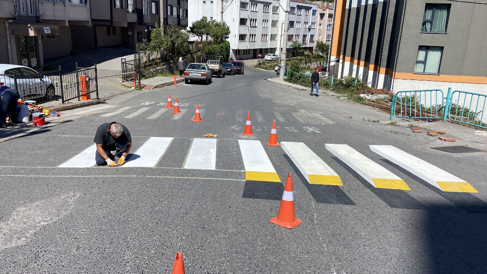 KOZLU’DA 3 BOYUTLU YAYA GEÇİTİ 