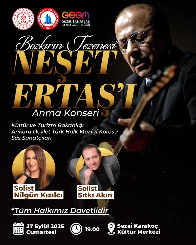 “Bozkırın Tezenesi Neşet Ertaş’ı Anma Konseri”ne Davet